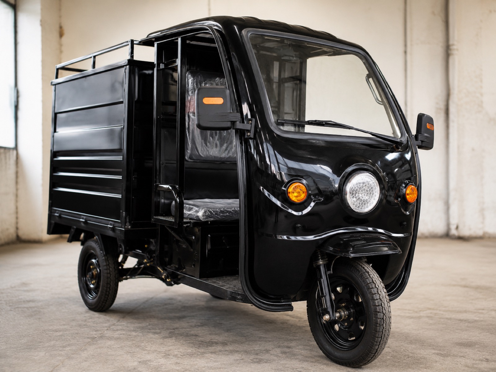 Cargo electric tricycle black